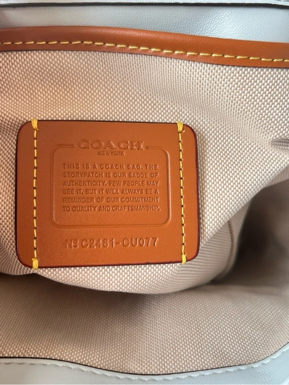 Coach quilted leather